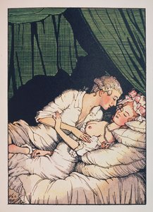 Illusztráció: Franz Blei "Le Livre de la Marquise" (illusztráció Franz Blei márkinő könyvéhez) (meztelen márkinő, ágyban fekszik a szeretőjével) - Konstantin (Konstantin) Andrejevics Somov (1869-1939) munkája , rézkarc