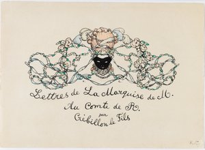 Miniatűr a Le Livre de la Marquise-ból, 1907. alkotó: Konstantin Andreevic Somov