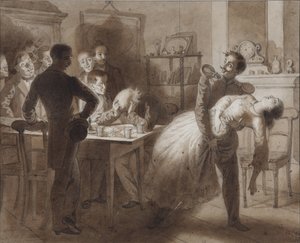 Illusztráció M. Lermontov A tambovi kincstárnok felesége című verséhez, 1862 alkotó: Konstantin Dmitrievich Flavitski