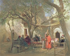 Dervisek Kairóban alkotó: Konstantin Egorovich Makovsky