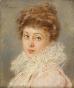 Egy elegáns nő portréja, alkotó: Konstantin Egorovich Makovsky