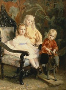 A Stasov-gyermekek portréja, 1870-es évek eleje alkotó: Konstantin Egorovich Makovsky