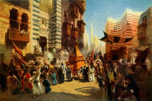 A Szent Szőnyeg visszatérése Mekkából Kairóba, 1876, 1965. alkotó: Konstantin Egorovich Makovsky