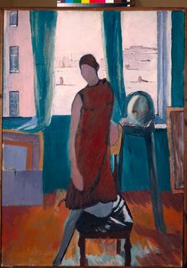 ""A műhelyben"" (A stúdióban) Konstantin Istomin (1887-1942) festménye 1929 - Olaj, vászon - Állami Tretyakov Galéria, Moszkva alkotó: Konstantin Istomin