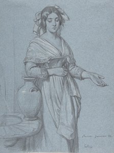 Tanulmány egy római nőről, 1841. alkotó: Konstantin Johannes Franz Cretius