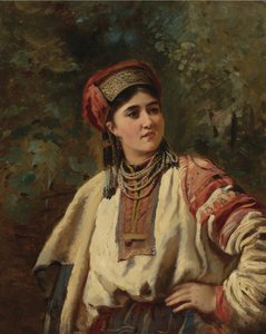 Konstantin Makovsky - Nő nemzeti viseletben alkotó: Konstantin Makovsky