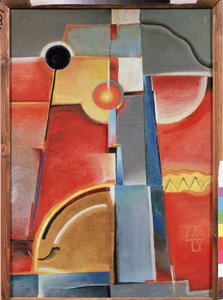 Épületszínek. (Színes felépítés). Konsztantyin Konstantinovics Medunyeckij Medunyeckij (Medunyeckij, Medunyeckij) (1899-1935) festménye, olaj, vászon alkotó: Konstantin Medunetsky