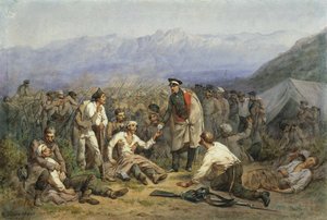 A csata után. Jelenet a krími háborúból alkotó: Konstantin Nikolaevich Filippov
