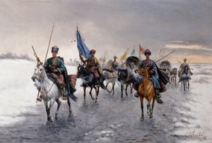 Aranyszállítás Szibériában (olaj, vászon) alkotó: Konstantin Stoilov
