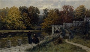 A Lazienki park, 1886
