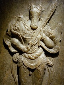 Sírdísz, zodiákus ló agalmatoliton, 8. század az Északi és Déli Királyság időszaka alatt, Korea. Fényképészet, Szöuli Nemzeti Múzeum, Koreai Köztársaság alkotó: Korean School