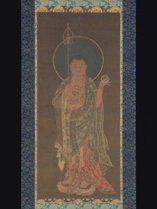 Kshitigarbha függő tekercs, 1300-50 alkotó: Korean School