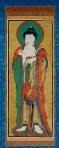Tathagata Buddha, 1800-as évek vége (függő tekercs; tinta és szín a papíron) alkotó: Korean School