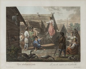 Deszkán ugráló játék, 1812 körül