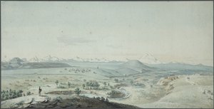 Kilátás a Konstantinogorsk-erődre a Mashuk hegyről, 1805