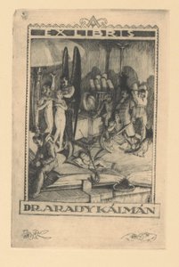 Ex libris van Arady Kálmán Ex libris dr. Arady Kálmán (title on object)