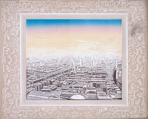 London légi felvétele dekoratív szegéllyel, c1845