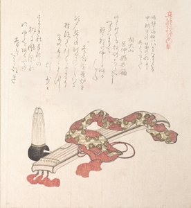 Koto japán hárfa és Sho Reed orgona, 19. század.