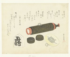 Tes Cope, Netsuke Plan d Calligraphy Pied Back alkotó: Kubota Shunman