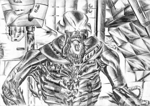 Fenyegető sci-fi lény alkotó: Kulik
