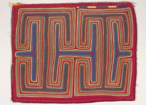 Shirt Panel (mola), 1950 körül (rátétes pamut) alkotó: Kuna Indian Culture
