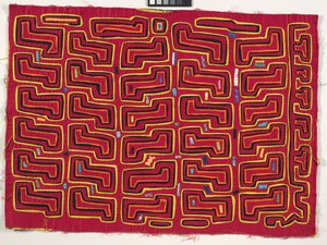 Shirt Panel (mola), 1950 körül (rátétes pamut) alkotó: Kuna Indian Culture