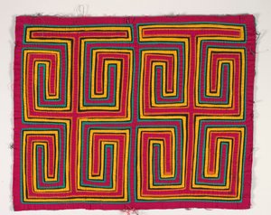 Shirt Panel (mola), 1950 körül (rátétes pamut) alkotó: Kuna Indian Culture
