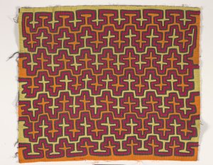 Shirt Panel (mola), 1950 körül (rátétes pamut) alkotó: Kuna Indian Culture