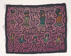 Shirt Panel (mola), 1950 körül (rátétes pamut) alkotó: Kuna Indian Culture