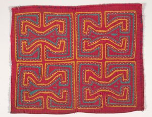 Shirt Panel (mola), 1950 körül (rátétes pamut) alkotó: Kuna Indian Culture