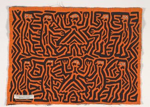 Shirt Panel (mola), 1950 körül (rátétes pamut) alkotó: Kuna Indian Culture