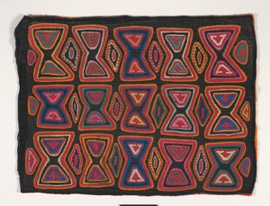 Ing panel (mola) (ratasztott pamut) alkotó: Kuna Indian Culture