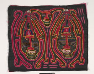 Ing panel (mola) (ratasztott pamut) alkotó: Kuna Indian Culture