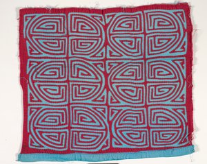 Ing panel (mola) (ratasztott pamut) alkotó: Kuna Indian Culture