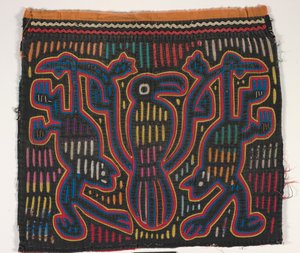Ing panel (mola) (ratasztott pamut) alkotó: Kuna Indian Culture