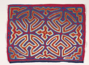 Ing panel (mola) (ratasztott pamut) alkotó: Kuna Indian Culture