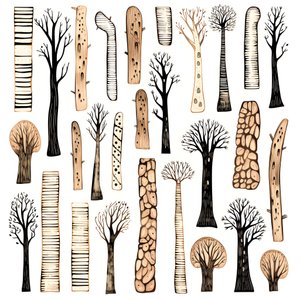 Fatörzs szakaszok, boho clipart, boho rajzminták, boho törzs 2