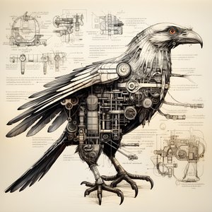 Gőz mechanikus madárterv a Da Vinci 2-től