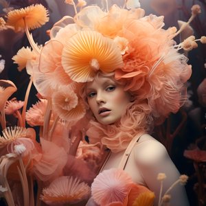 Közeli portré a gyönyörű víz alatti Actinia Sea Anemones virágistennőről 4