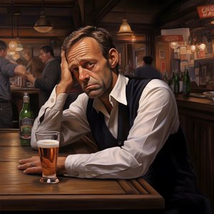 Fotorealista osztrák férfi munkaruhában. 1