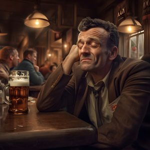 Fotorealista osztrák férfi munkaruhában. 2