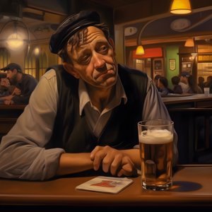 Fotorealista osztrák férfi munkaruhában. 3