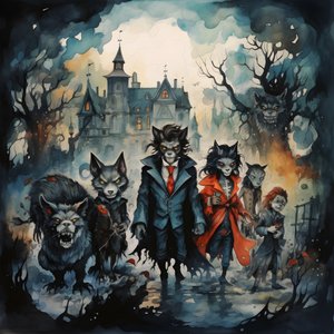 Halloween vámpírokkal és vérfarkasokkal 3