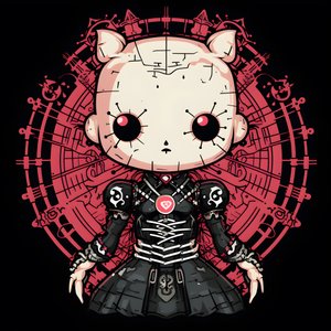 Hello Kitty és Pinhead Shirt Design 3