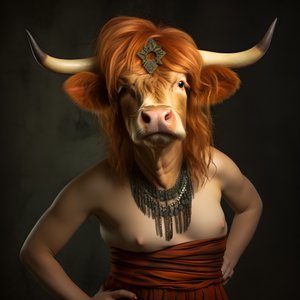 Highland Cow, mint Marilyn Monroe 1