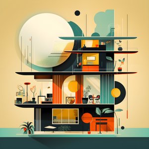 Századközép modern design grafika 1