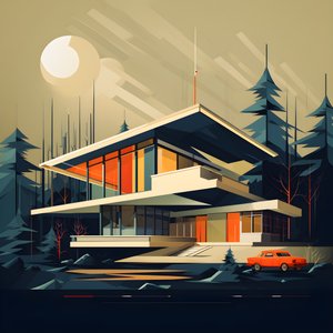 Századközép modern design grafika 2 alkotó: Kurt Heppke