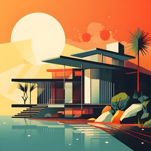 Századközép modern design grafika 4