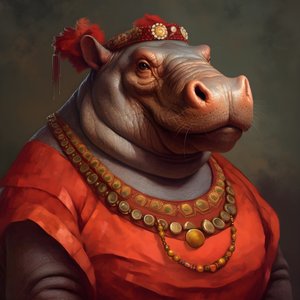 Egy ősi republikánus nőstény víziló portréja 2