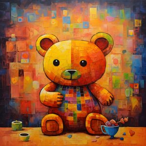 Teddy bear and honey pot 4